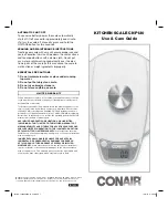 Preview for 1 page of Conair CNF130 Use & Care Manual