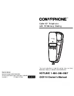 Предварительный просмотр 1 страницы Conair ConairPhone CID110 Owner'S Manual