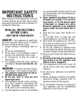 Preview for 1 page of Conair CS26TC Instruction & Styling Manual