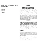 Preview for 1 page of Conair CW9HC Instruction Manual