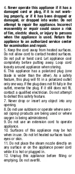 Preview for 3 page of Conair GS23 User Manual