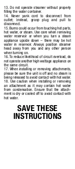 Preview for 4 page of Conair GS23 User Manual