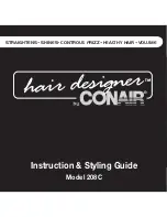 Preview for 1 page of Conair hair designer 208C Instruction Manual