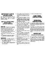 Preview for 3 page of Conair HH329RWBC Instruction Manual