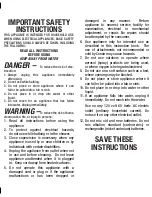 Conair NC03C Instruction & Styling Manual preview