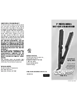 Preview for 1 page of Conair S3CSC Instruction Manual