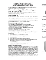 Preview for 1 page of Conair Solar Glow LTK-500C Instruction Booklet