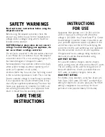 Preview for 4 page of Conair Travel Smart TS702CRC Instruction Manual