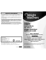 Conair Weight Watchers WW39C Instructions For Use предпросмотр