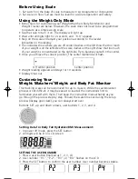 Preview for 9 page of Conair Weight Watchers WW71C Instructions For Use Manual