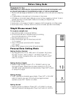 Preview for 6 page of Conair Weight Watchers WW88WRC Instructions For Use Manual