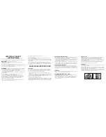 Conair WM200C Instruction Booklet предпросмотр