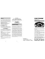 Preview for 1 page of Conairphone CID400 Owner'S Manual