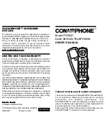 Предварительный просмотр 1 страницы Conairphone PR5007 Owner'S Manual