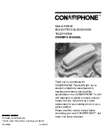 Preview for 1 page of Conairphone SW400 Owner'S Manual