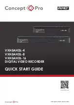 Предварительный просмотр 1 страницы Concept Pro VXH5AHDL-16 Quick Start Manual