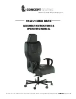 Предварительный просмотр 1 страницы Concept Seating 3142r1 HIGH BACK Assembly Instructions / Operating Manual