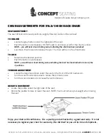 Предварительный просмотр 5 страницы Concept Seating 3142r1 HIGH BACK Assembly Instructions / Operating Manual