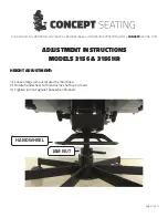 Concept Seating 3156 Adjustment Instructions preview