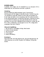 Preview for 2 page of Conceptronic 100S16 Hardware Installation Manual