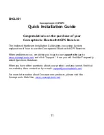 Preview for 11 page of Conceptronic CBTGPS Quick Installation Manual