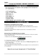 Preview for 2 page of Conceptronic CHD3DUB Quick Manual