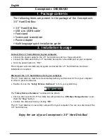 Preview for 2 page of Conceptronic CHD3DUSB3 Quick Manual