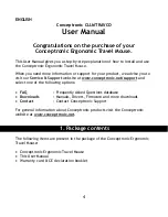 Preview for 4 page of Conceptronic CLLMTRAVCO User Manual