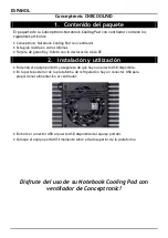 Preview for 5 page of Conceptronic CNBCOOLPAD Multi Language Quick Manual