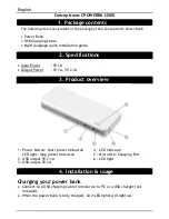 Preview for 2 page of Conceptronic CPOWERBK12500 Quick Manual