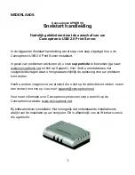 Preview for 1 page of Conceptronic CPSERVU Quick Installation Manual