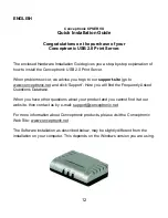 Preview for 12 page of Conceptronic CPSERVU Quick Installation Manual