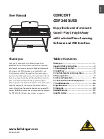 Preview for 1 page of Concert CDP2400USB User Manual