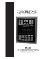 Concertone ZX500 Operating Instructions Manual предпросмотр