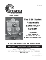 Concoa 526 **1 Series Installation And Operation Instructions Manual preview