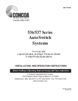 Concoa 536 Series Installation And Operation Instruction Manual preview