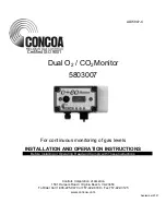 Preview for 1 page of Concoa 5803007 Installation And Operation Instructions Manual