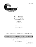 Preview for 1 page of Concoa 621 3 Series Installation And Operation Instructions For