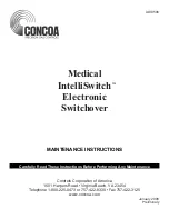 Concoa IntelliSwitch 57 Series Maintenance Instructions Manual preview