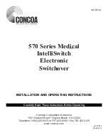 Concoa Medical IntelliSwitch 570 Series Installation And Operating Instructions Manual preview