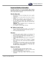 Предварительный просмотр 5 страницы Concordia 1500i User Manual