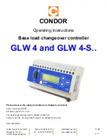 Condor GLW 4 Operating Instructions Manual preview