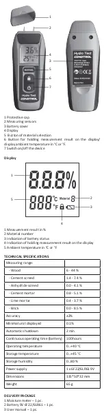 Предварительный просмотр 3 страницы CONDTROL Hydro Test User Manual