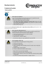 Preview for 61 page of Conductix-Wampfler MultiLine 0835 Mounting Instruction