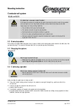 Preview for 62 page of Conductix-Wampfler MultiLine 0835 Mounting Instruction