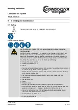 Preview for 63 page of Conductix-Wampfler MultiLine 0835 Mounting Instruction