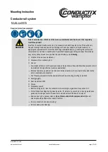 Preview for 67 page of Conductix-Wampfler MultiLine 0835 Mounting Instruction