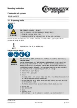 Preview for 70 page of Conductix-Wampfler MultiLine 0835 Mounting Instruction