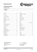 Preview for 81 page of Conductix-Wampfler MultiLine 0835 Mounting Instruction