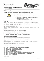 Preview for 11 page of Conductix-Wampfler ProfiDAT Programm 0514 Mounting Instructions